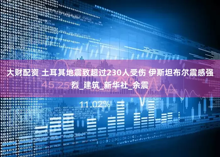 大财配资 土耳其地震致超过230人受伤 伊斯坦布尔震感强烈_建筑_新华社_余震