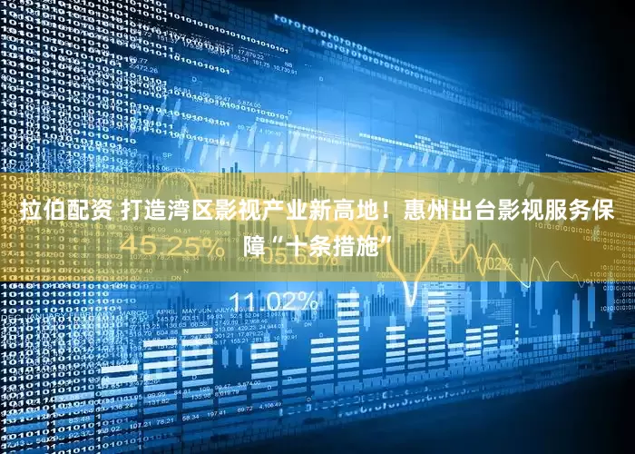 拉伯配资 打造湾区影视产业新高地！惠州出台影视服务保障“十条措施”
